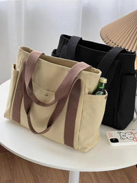 Large Capacity Canvas Tote Bags for Work Commuting Carrying Bag College Style Student Outfit Book Shoulder Bag Bolsos Para Mujer