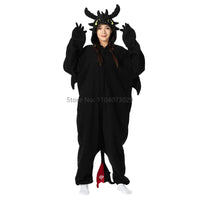 Onesieshow Animal Kigurumi Pyjamas Halloween Onesie Adult Kids Cartoon Toothless Pajama Cosplay Party Women Men Homewear XXL