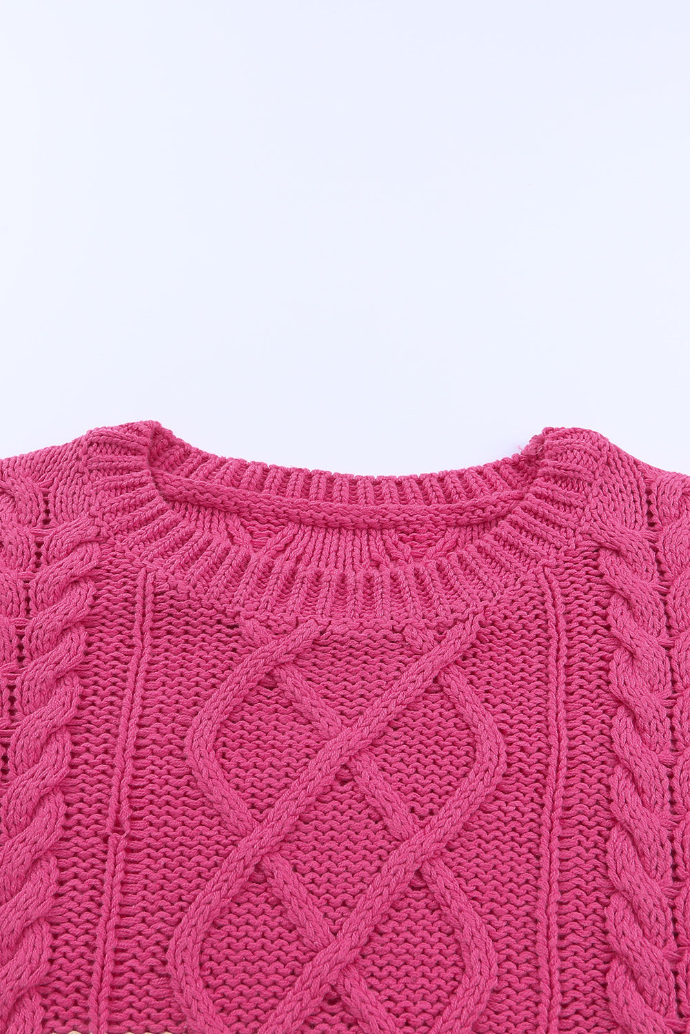 Rose Striped Color Block Textured Knit Pullover Sweater