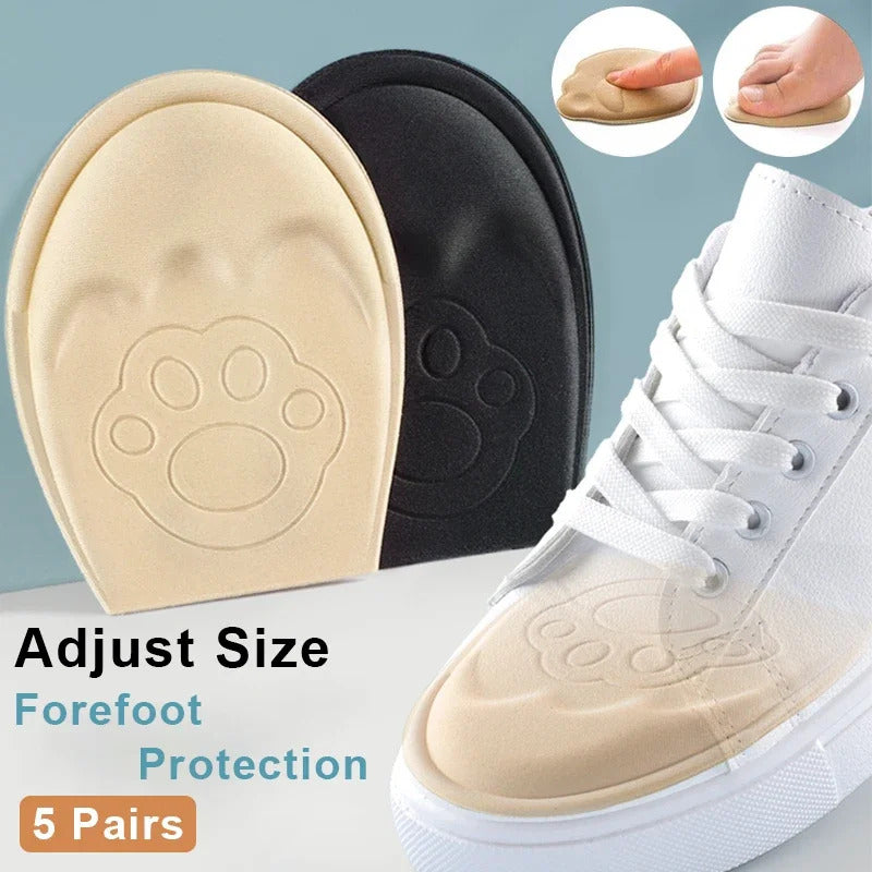 Shoe Inserts Adjust Size Toe Plug Sport Forefoot Pad Antislip Foot Protection Pads Pain Relief Soft Insole Sponge Cushion