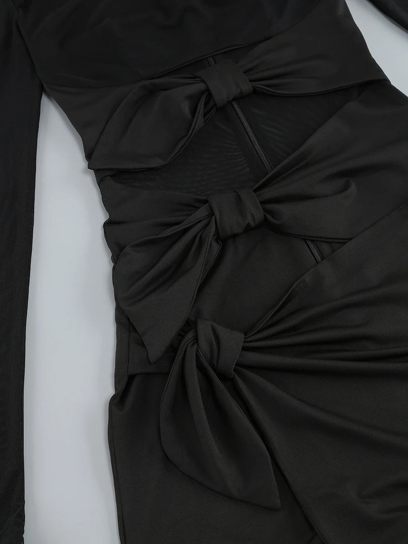 Black Luxury Evening Dresses for Women 2024 Brithday Prom Gown Sexy Hollow Out Women's Dress Fashion New Elegant Party Robe