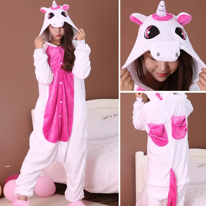 Kigurumi Totoro Panda Cartoon Onesies Kids Children Animal Pajamas Jumpsuits Women Men Sleepwear Onepiece Anime Cosplay Costumes