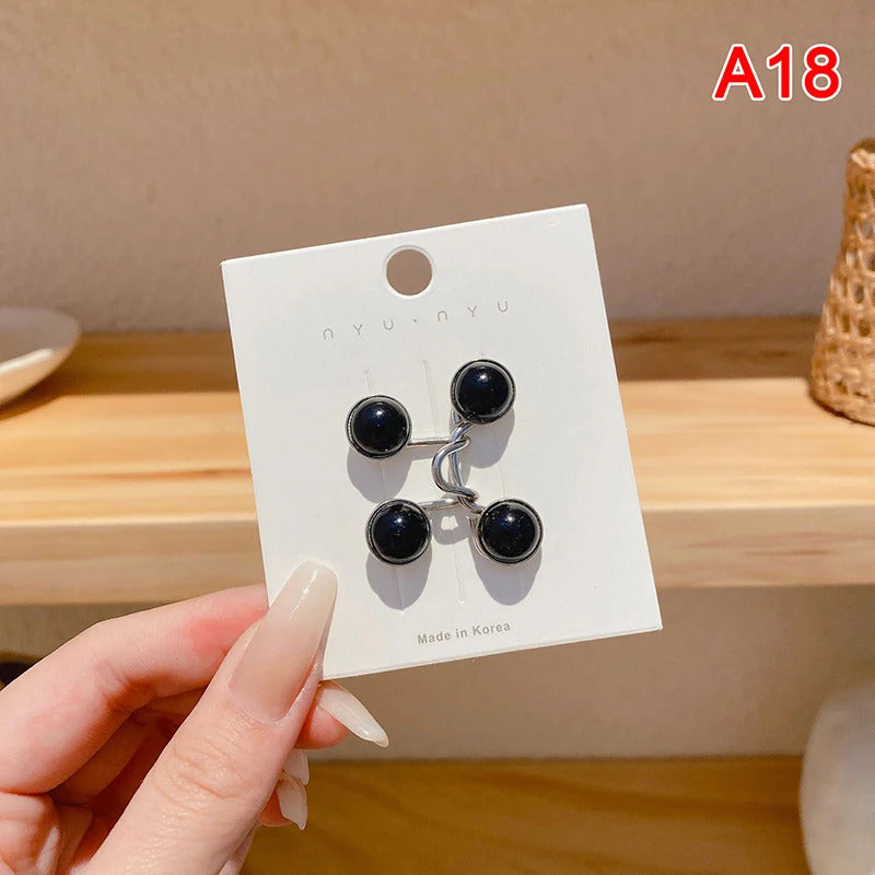 Women's Brooch Set Tighten Waist Brooches for Women Skirt Pants Jeans Adjustable Waist Clip Metal Pins Clothing Accessories