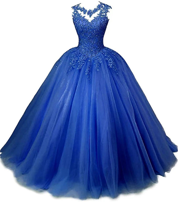 Customized Ball Gown Quinceanera Dresses Applique Sequins Women Prom Evening Party Gowns Birthday Princess Graduation Vestido