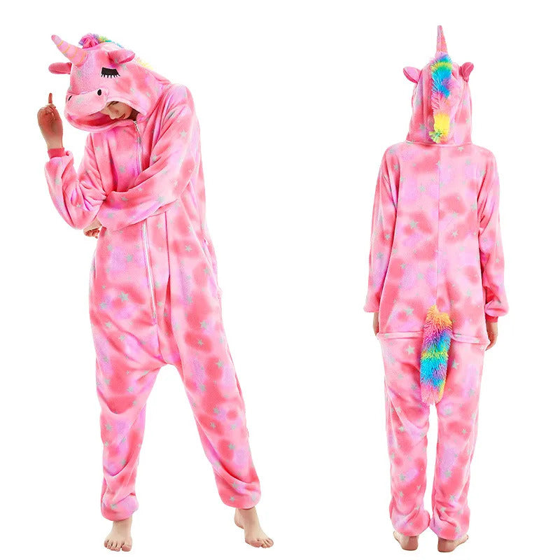 Kigurumi Unicorn Onesies Cartoon Pajamas For Adults Women Men Animal Pyjamas Homewear Halloween Christmas Cosplay Party Costume