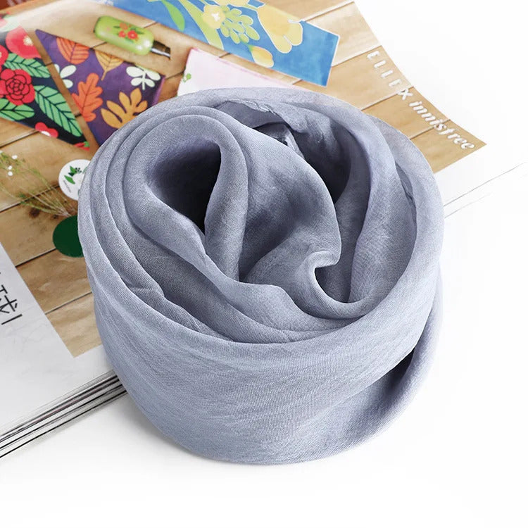 New 70X70cm Simulation Silk Scarves Women's Versatile Small Square Solid Chiffon Scarf Gauze Scarf Party Gift