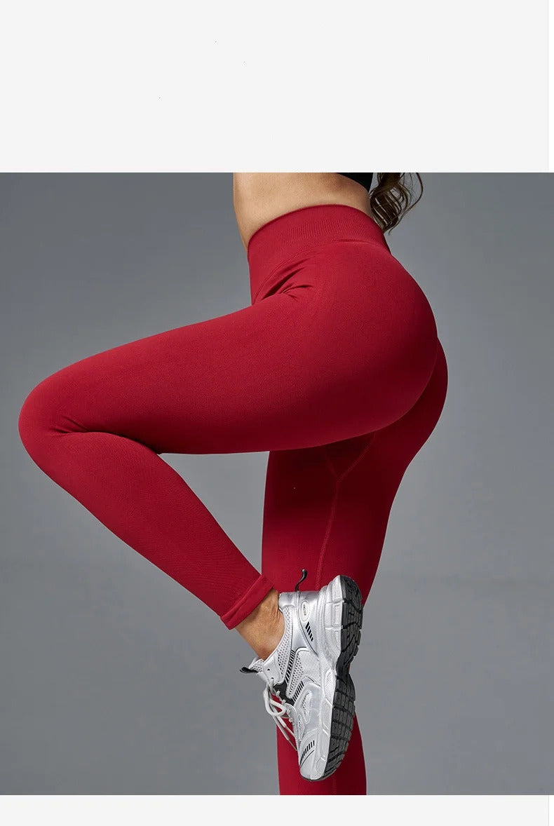 Peach Hip Tight High Waist Yoga Pants Hip Lifting Running Fitness Seamless Leggings Thick Sports Cycling Pants Quick Drying