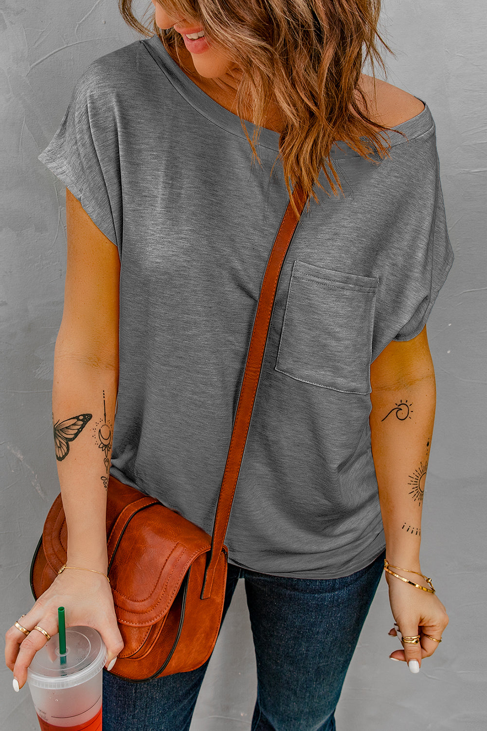 Blank Apparel - Black Pocketed Tee with Side Slits