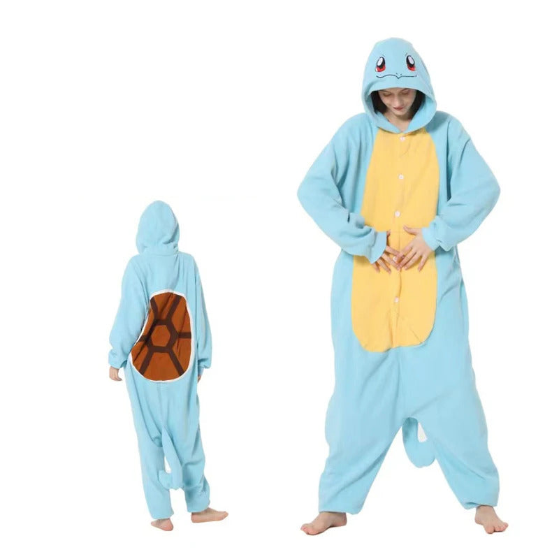 Snorlax Men One-Piece Pajama Anime Kigurumi Onesie For Adults Gengar Squirtle Women Full Body Pyjama Cartoon Cosplay Costume