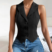 2024 spring new women's fashion Europe and the United States style casual slim vest vest vest