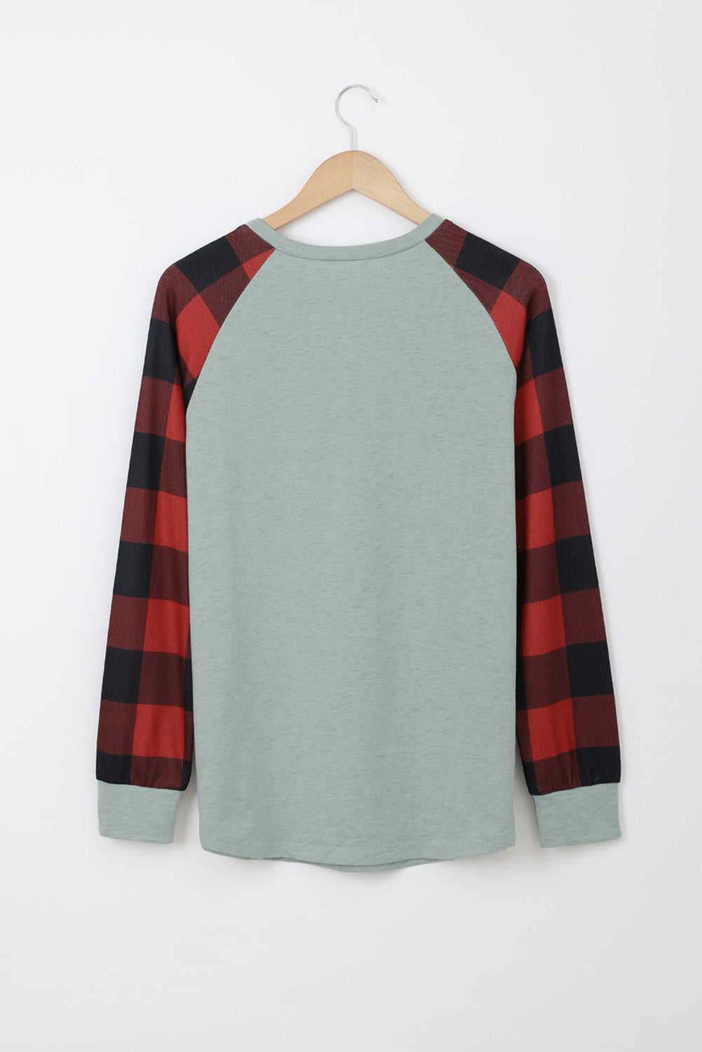 Blank Apparel - Green Buffalo Plaid Long Sleeve Sweatshirt