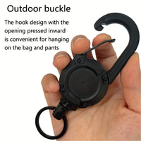 1/2/4/8pcs Extendable Retractable Holders Keychain Badge Reels Heavy Duty Clip With Carabiner Key Chain For Men Outdoor Bags