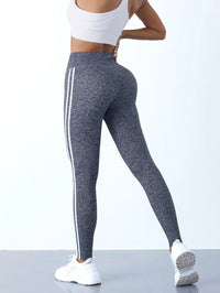 Yoga Leggings Women Striped Slim Sports Pants High Waist Hip Liftting Casul Tights Workout Running Stretchy  Gym Leggings