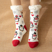 2024 New Cute Warm Socks Thicken Plus Winter Women Fuzzy Socks Christmas Kawaii Stocking Xmas Gift Home Floor Room Funny Sock