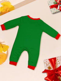 Christmas Family dress Christmas elements clothing for boys girls Adult baby set Halloween fun printed green stripe family dress