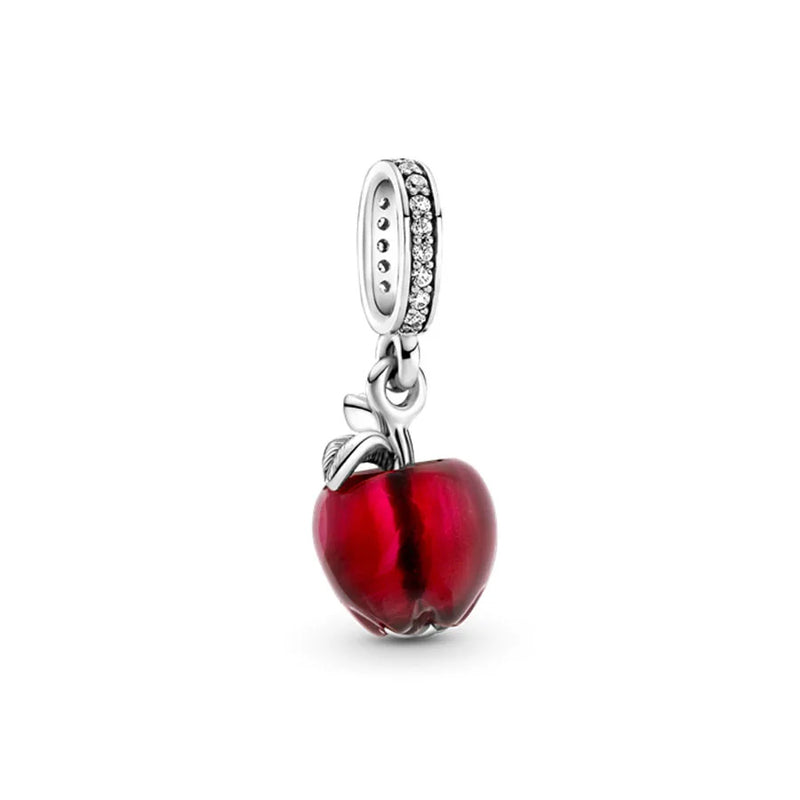 Red Series Christmas Apple Gift  Dangle Charms Beads 925 Sterling Silver Plated Fit Original Heart Bracelet Women Jewelry