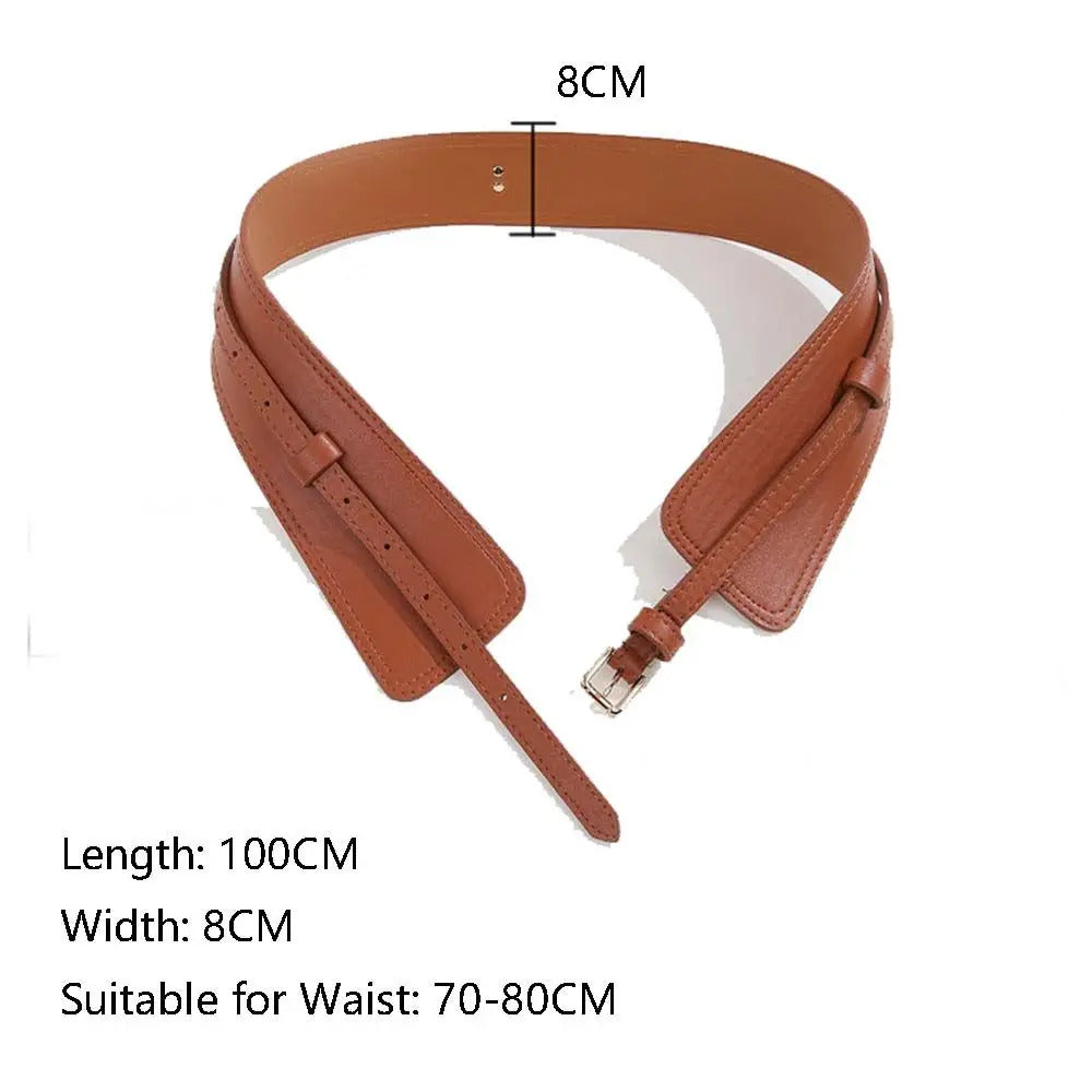 Girls Slimming Sweater Overcoat Belts For Women PU Leather Apparel Accessories Waistband Wide Belts Cummerbunds Waist Belt