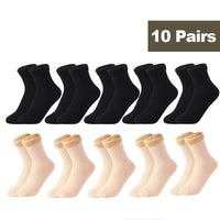 1/2/3/5/10Pairs Thermal Socks Women Winter Warm Thicken Fleece Short Socks Cashmere Wool Socks Snow Velvet Boots Home Floor Wear