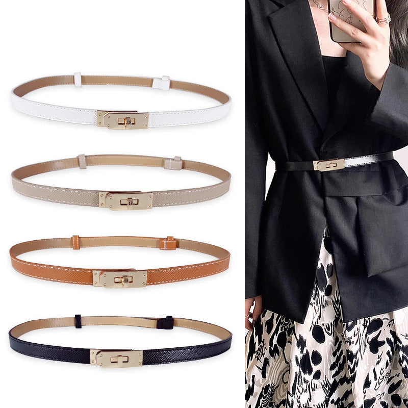 Fashion reliable Designer Belts For Women High Quality Luxury Brand Black Leather White Thin Corset Belt Brown Dress Wayband