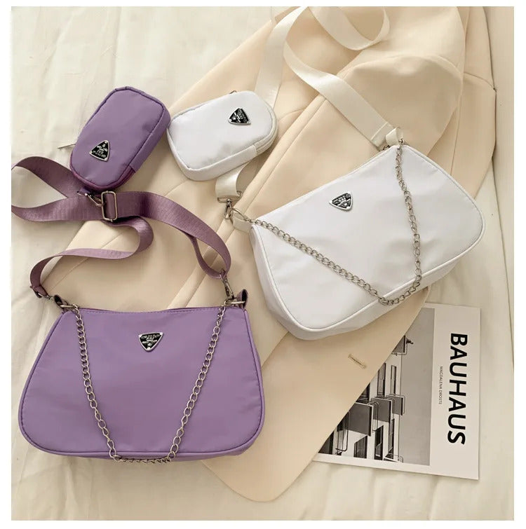 New Simple Small Crossbody Female Armpit Bags Solid Color Shoulder Bags Casual Bags Slanting Women's Bags Mother's Bags