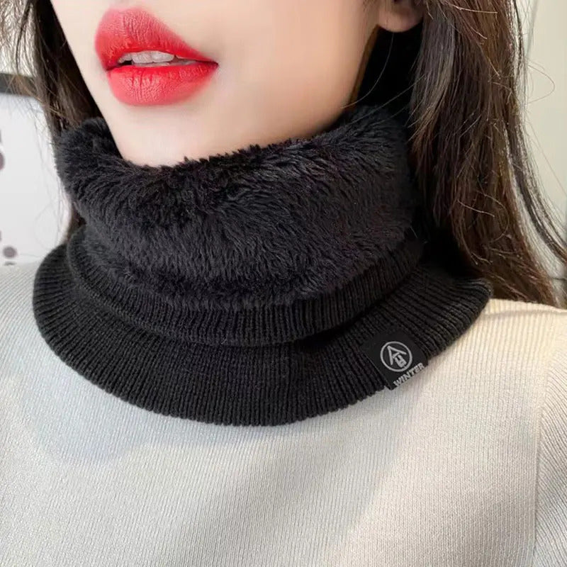 Fashion Women Knitted Scarf Solid Cashmer Like Winter Snood Scarves Lady Warm Thick Unisex Men Neck Scarfs Ring