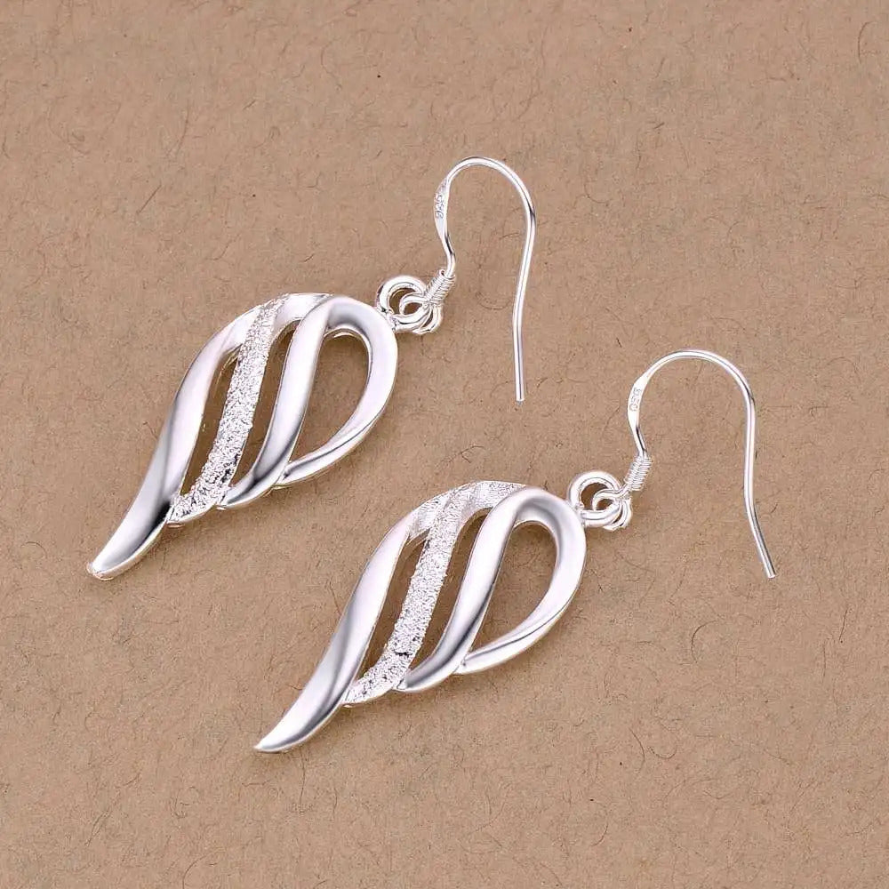 Original 925 Sterling Silver New Earrings Hearts For Women Exquisite Student Girlfriend Jewelry Accessories Wedding Fashion Gift