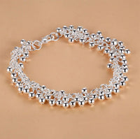 925 Sterling Silver Rose Flowe Bracelet Nice Snake Chain High Quality For Women Men Fashion Jewelry Wedding Engagement Party