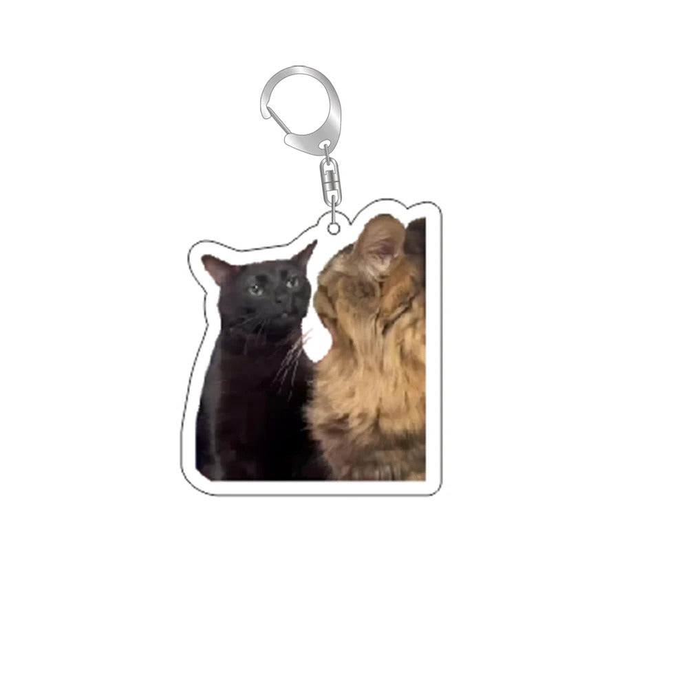 Funny Cat Memes Series Keychain Student Gift Bag Lanyard  Women's Bag Pendant Keychain Cute Things Cheap Gift For Best Friends