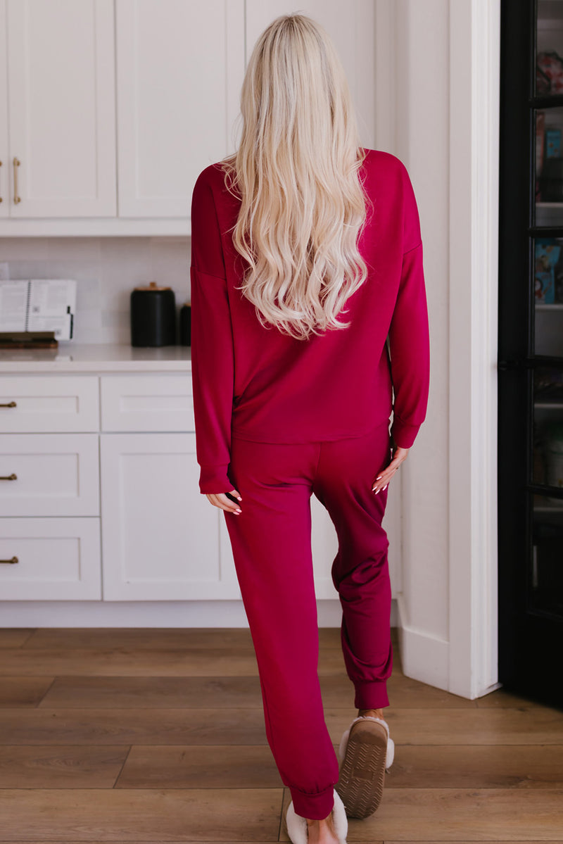 Blank Apparel - Long Sleeve Pullover and Jogger Pants Lounge Set