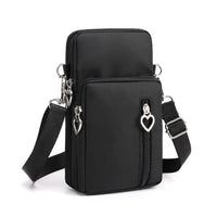 Waterproof Mobile Phone Bag Women's Mini Oxford Crossbody Bag Daily Multi-layer Zipper Purse Casual Outdoor Travel Nylon Bag