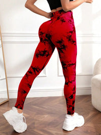 New Tie Dye Yoga Pants Sport Leggings Women Seamless High Waist Push Up Woman Tights Fitness Workout Leggins Gym Clothing