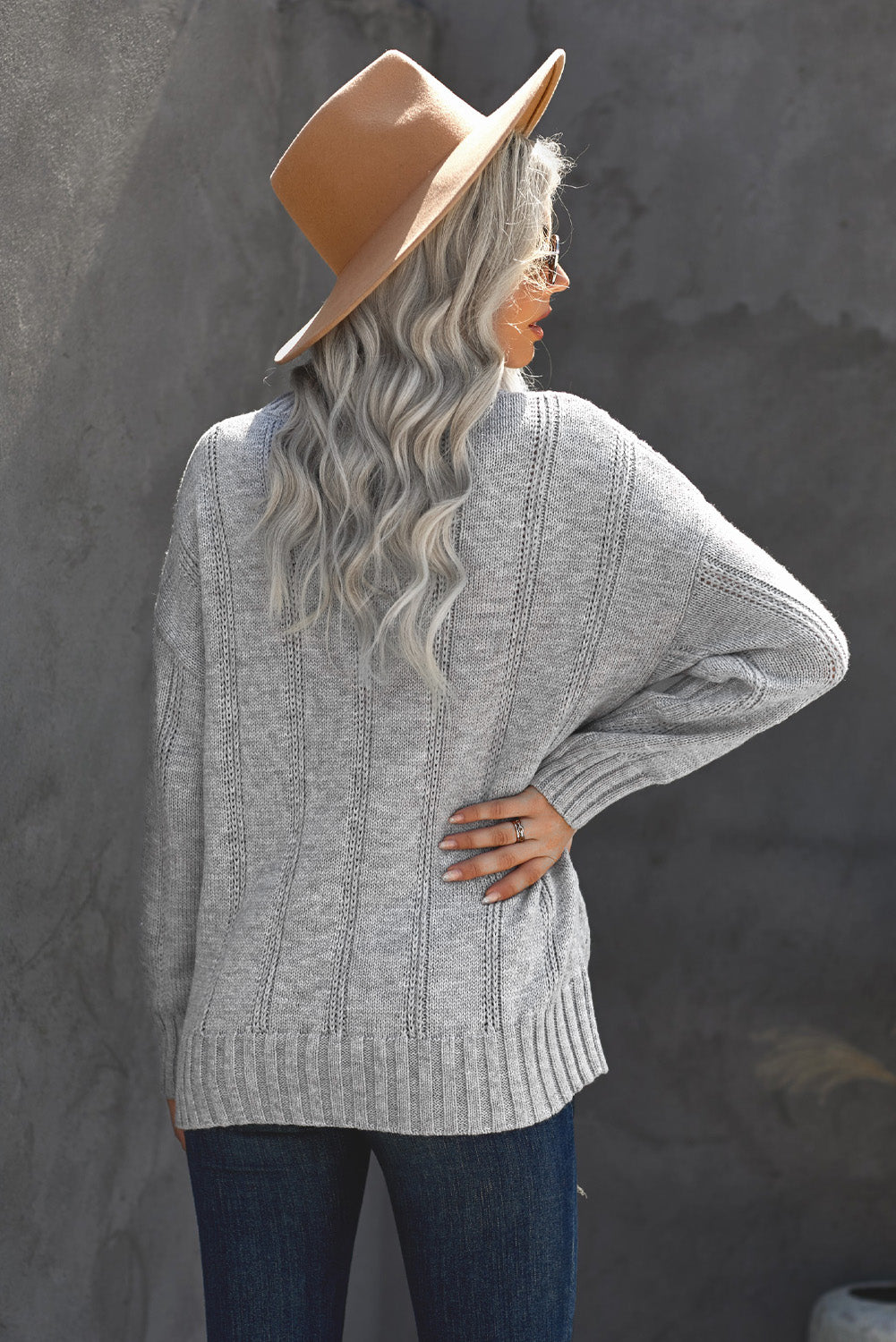 Wine Oversize Thick Pullover Sweater