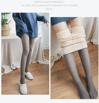 Thicken Thermal Tights Leggings Women Winter Fleece Velvet Thermo Stockings High Waist Elastic Slim Sexy Translucent Pantyhose