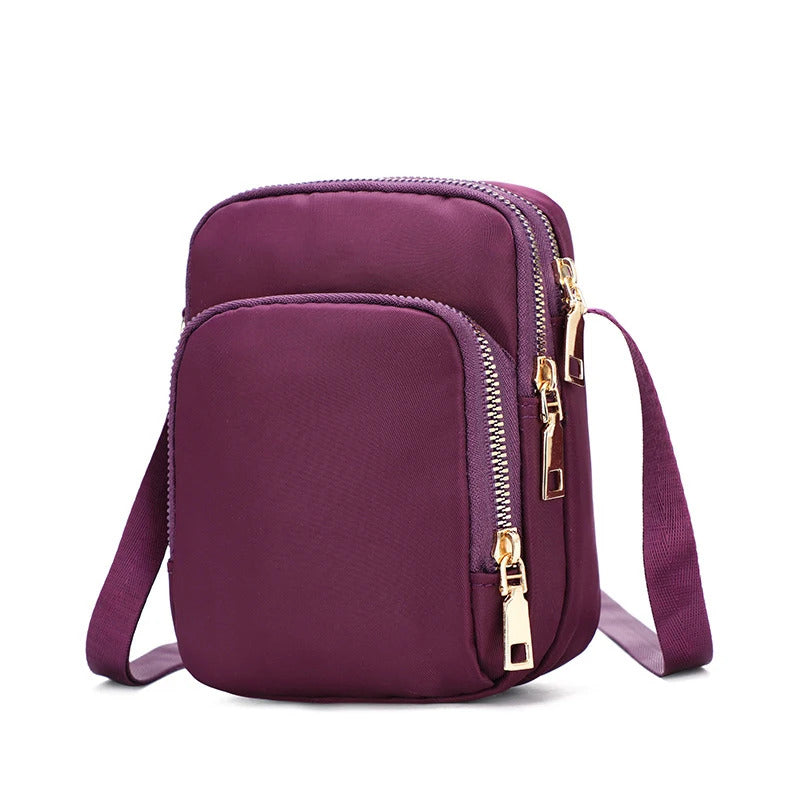 New Casual Large Capacity Shoulder Bags For Women Waterproof Oxford Multi-Zipper Crossbody Bag For Mother Shopping Handbag