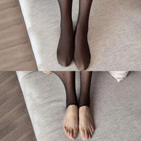 Winter Women Leggings 80/200g Fleece Warm Stockings Skin Effect Tights 2023 Female Print Leggings High-Elastic Thermal Pants