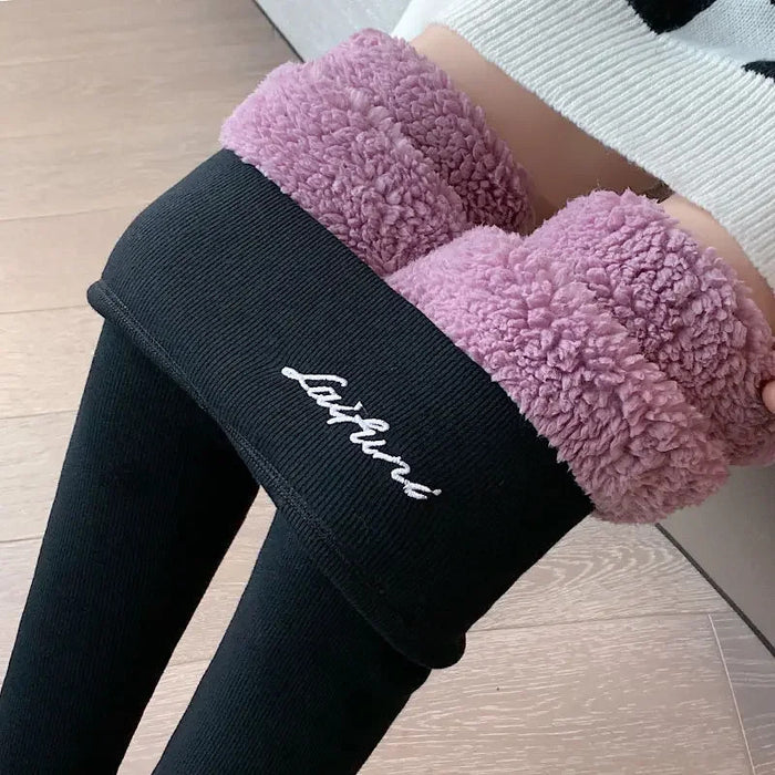 Winter Warm Leggings Women Adding Velvet and Thickening Leggings Small Feet Pencil Pants Outdoor Wearling Casual Stretchy Pants