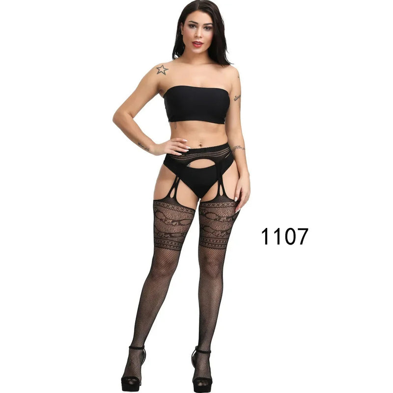 Comfort Lace Top Stockings Women's Sheer Thigh High Stockings Nylons Hosiery Black Red White Transparent Classic Silk Stockings