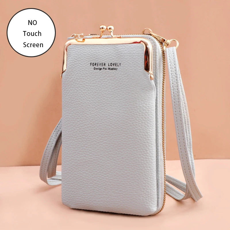 Buylor Women's Handbag Touch Screen Cell Phone Purse Shoulder Bag Female Cheap Small Wallet Soft Leather Crossbody сумка женская