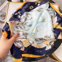 Print 70cm Silk Satin Headkerchief Women Luxury Design Neck Tie Scarf Female Hair Hand Wrist Foulard Shawl Hijab Bandana New