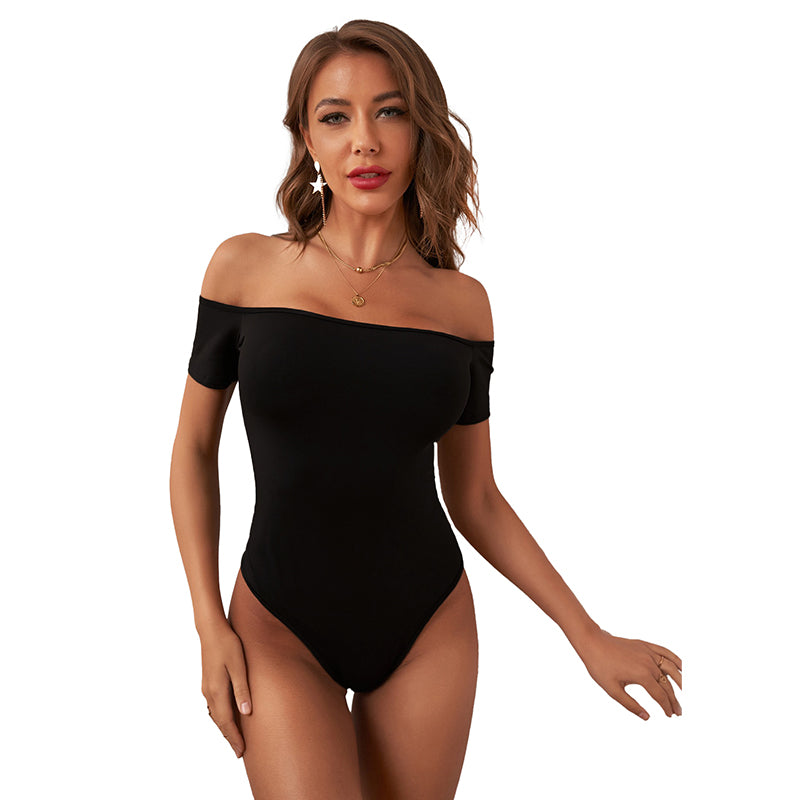 Black Off Shoulder Bodysuit