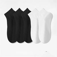 5 Pairs/Pack Ankle Socks Women 100% Cotton Invisible Sweat-absorbing Girls Low Tube Boat Socks EU 36-42