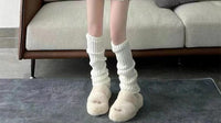 Lolita Leg Warmers Women Long Socks Wool Knitted Foot Cover Arm Warmer Y2K Autumn Winter Crochet Heap Socks Boot Cuffs Stockings