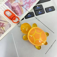 Cute Glow in The Dark Turtle Keychain for Women Girls Backpack Pendant Colorful Tortoise Keyring Student DIY Accessories Gift