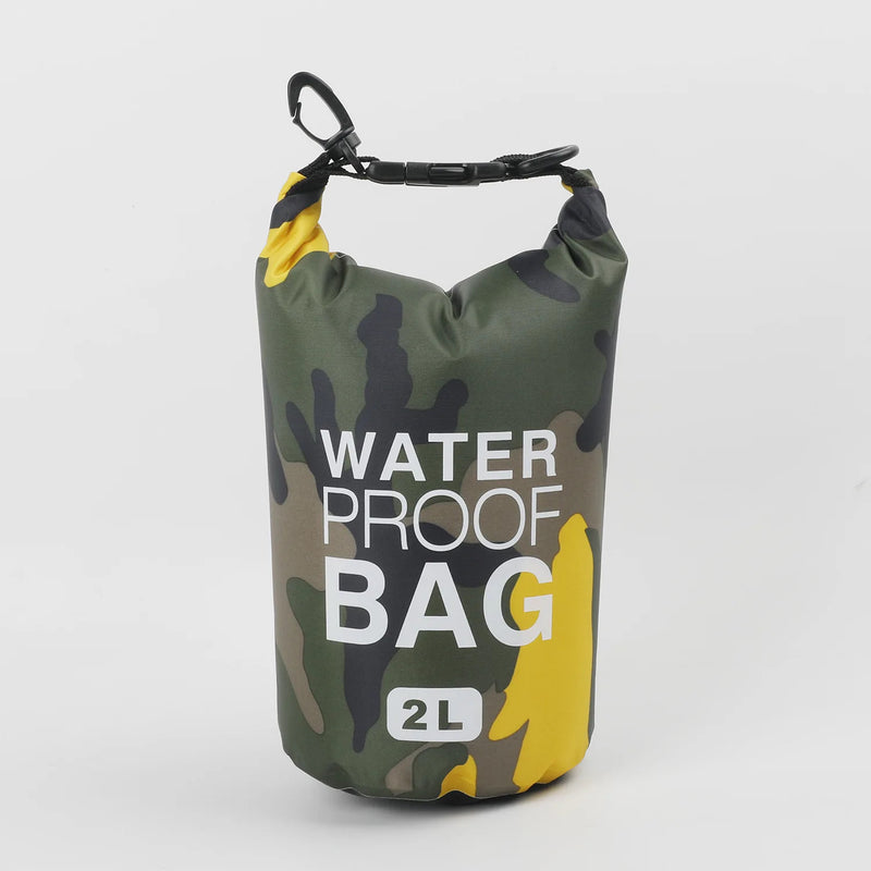 2/5/10/15/30L Outdoor Camouflage Waterproof Dry Bags Portable Rafting Diving Dry Bag Sack PVC Swimming Bags for River Trekking