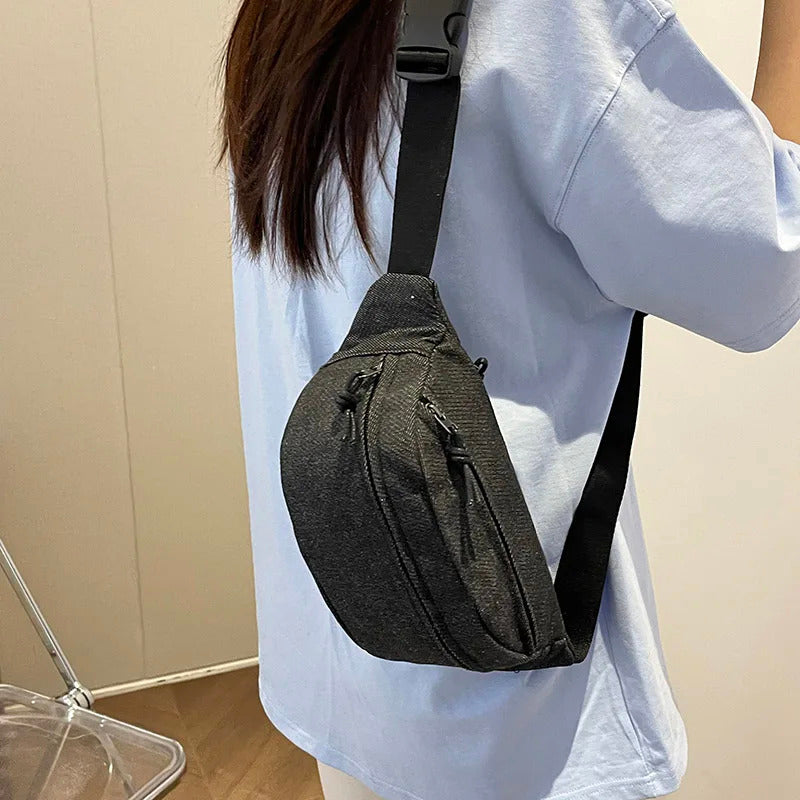 Casual Corduroy Belt Bags for Women Fashion Fanny Pack Female Banana Waist Bag Hip Purse Shoulder Crossbody Chest Bag Pocket