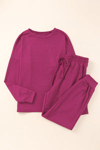 Blank Apparel - Long Sleeve Pullover and Jogger Pants Lounge Set