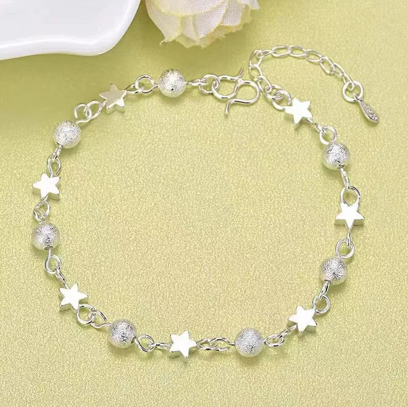 925 Sterling Silver Heart Shaped Bracelet For Women Retro Korean Versatile Zircon Charm Bracelets Original Party Jewelry Gifts