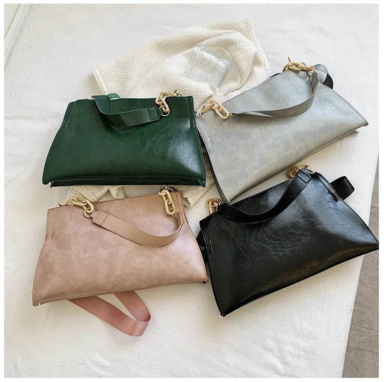 2024 New Design Handbags Women Shoulder Bag Soft Synthetic Leather Crossbody Large Capacity Fashion Female Underarm Bags