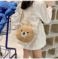 Japanese Style Kawaii Bag Women Cartoon Plush Shoulder Bag For Women Crossbody Bag Small Phone&Purse Bag