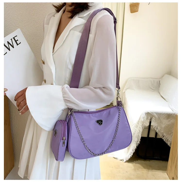 New Simple Small Crossbody Female Armpit Bags Solid Color Shoulder Bags Casual Bags Slanting Women's Bags Mother's Bags